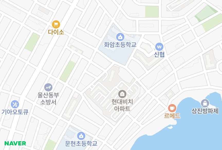 울산광역시 동구 방어동 장보아이빌 위치·실거래 시세 지도