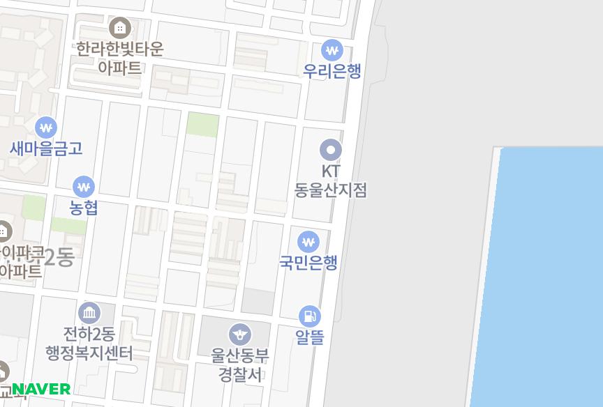 울산광역시 동구 전하동 상림시드니1차 위치·실거래 시세 지도