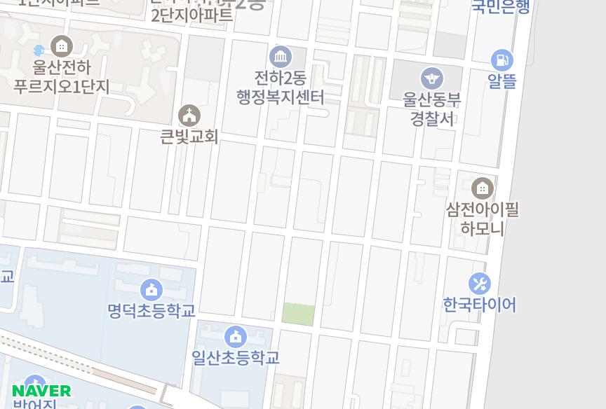 울산광역시 동구 전하동 유한국민 위치·실거래 시세 지도