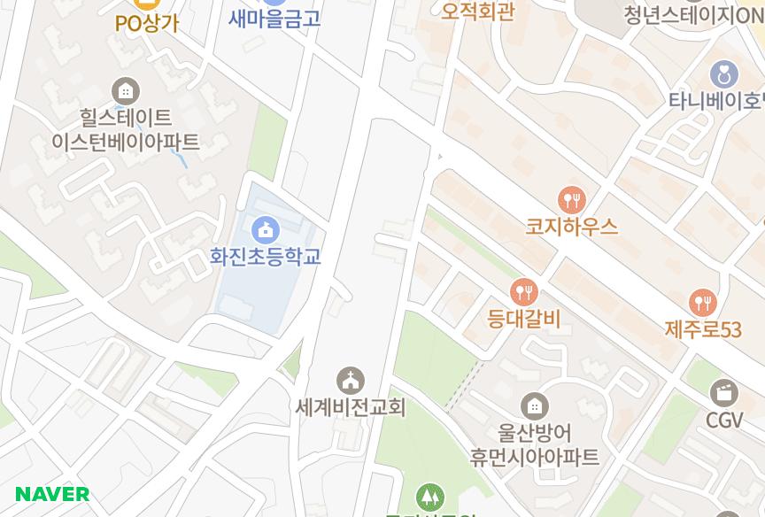 울산광역시 동구 방어동 영보메르빌 위치·실거래 시세 지도