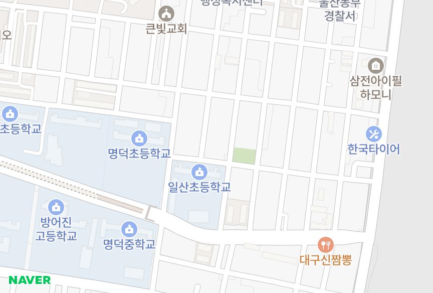 울산광역시 동구 전하동 협동 위치·실거래 시세 지도