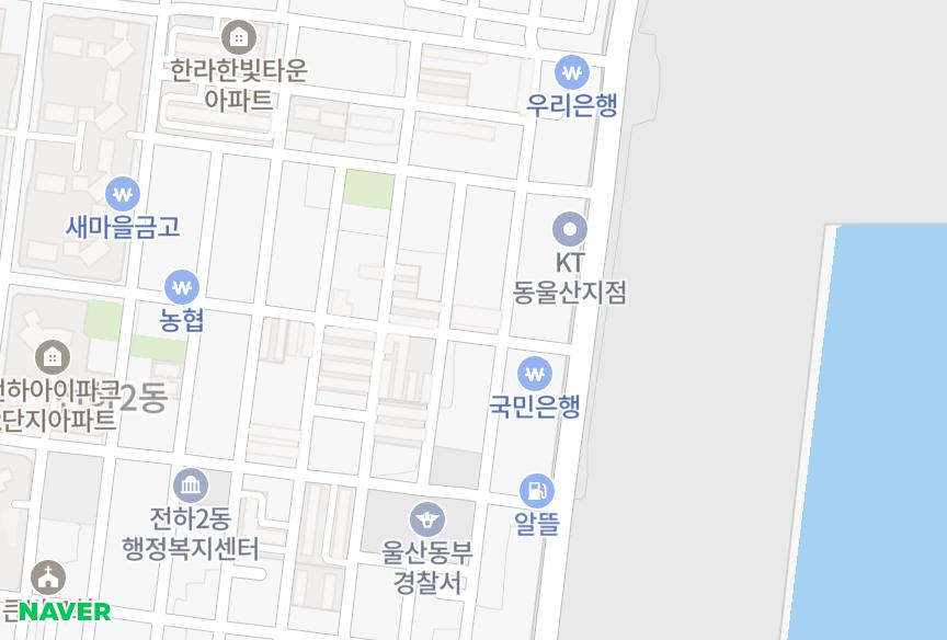 울산광역시 동구 전하동 해븐하늘빛 위치·실거래 시세 지도