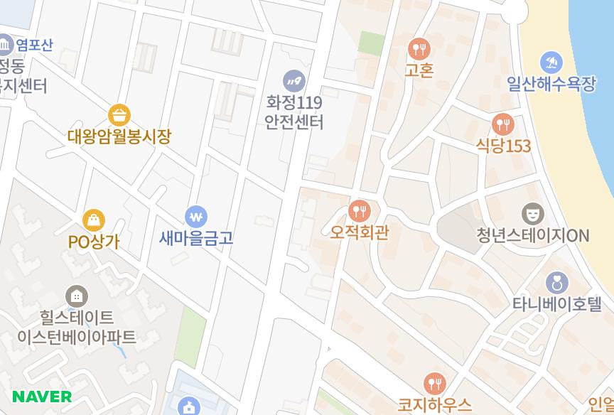 울산광역시 동구 화정동 명성블루빌 위치·실거래 시세 지도