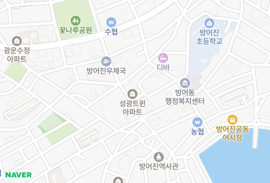 울산광역시 동구 방어동 성광트윈 위치·실거래 시세 지도