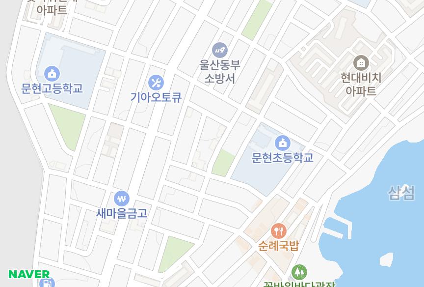 울산광역시 동구 방어동 씨에스오션빌리지2차 위치·실거래 시세 지도