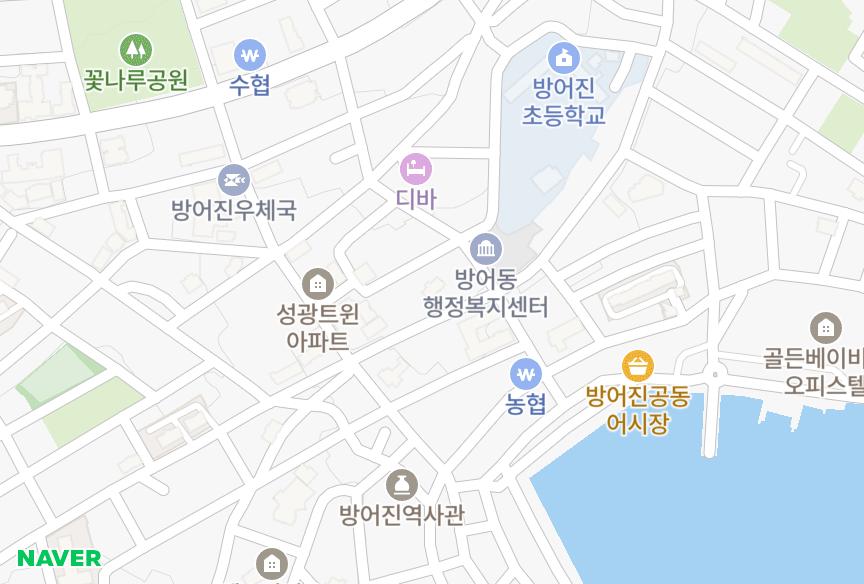 울산광역시 동구 방어동 방어오션빌리지5차 위치·실거래 시세 지도