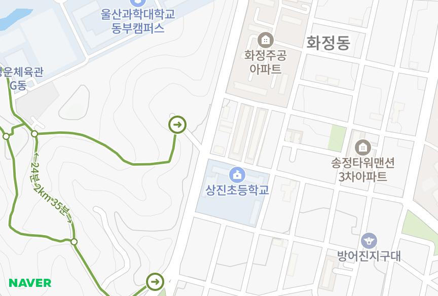 울산광역시 동구 화정동 다운14차 위치·실거래 시세 지도