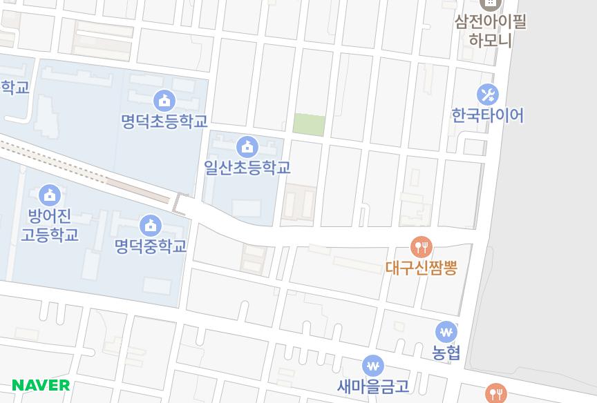 울산광역시 동구 일산동 삼창빌라 위치·실거래 시세 지도