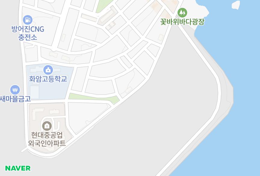 울산광역시 동구 방어동 방어아름다운집 위치·실거래 시세 지도