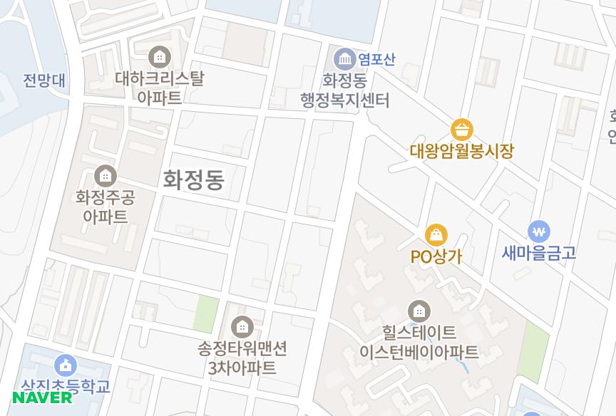 울산광역시 동구 화정동 부림골든빌라 위치·실거래 시세 지도
