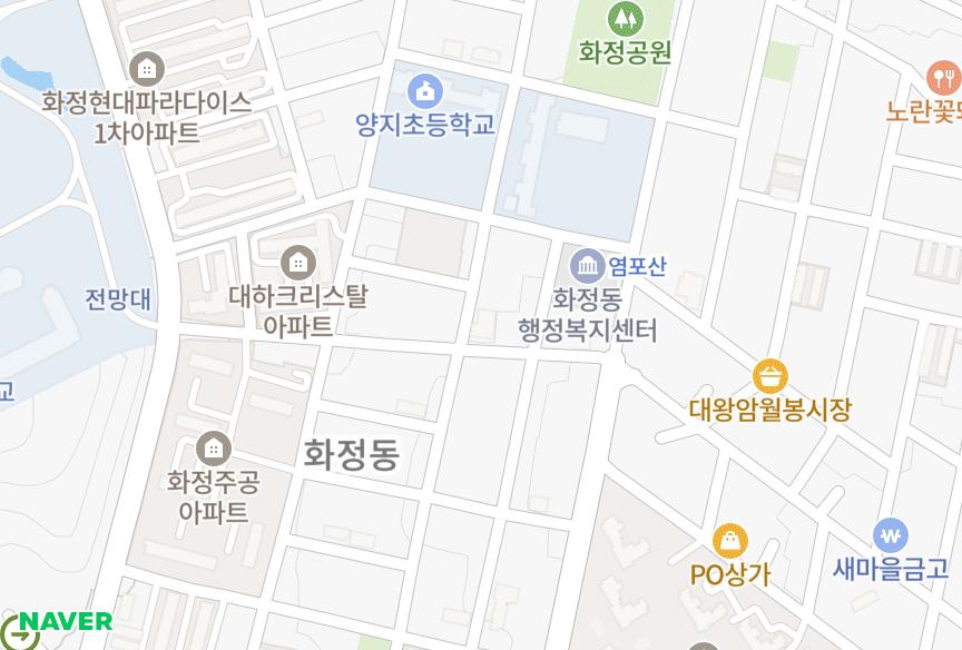 울산광역시 동구 화정동 태성하이빌3차 위치·실거래 시세 지도