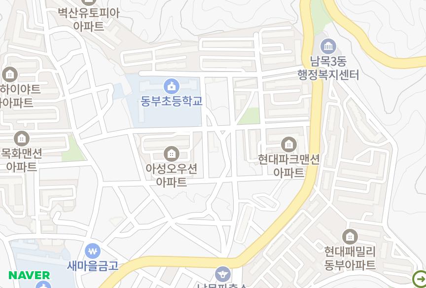 울산광역시 동구 동부동 동서국민 위치·실거래 시세 지도