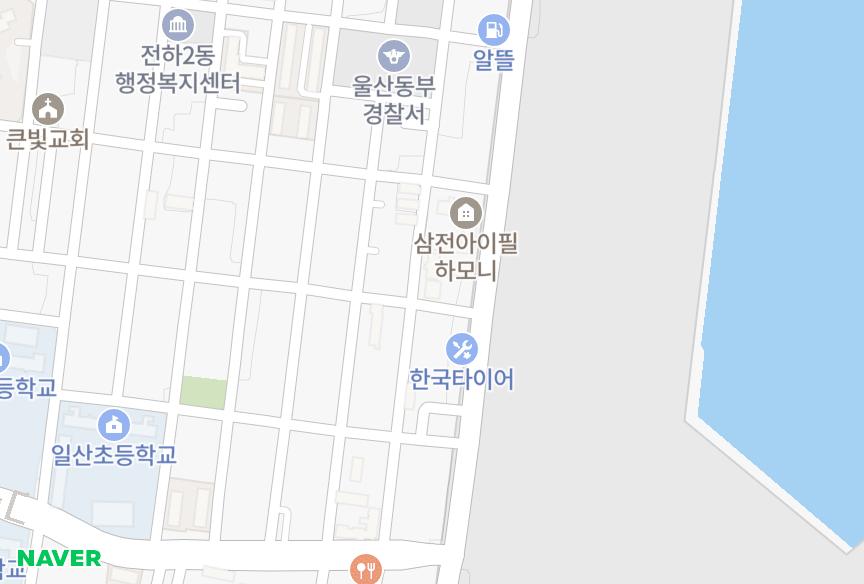 울산광역시 동구 전하동 장보호피스텔 위치·실거래 시세 지도