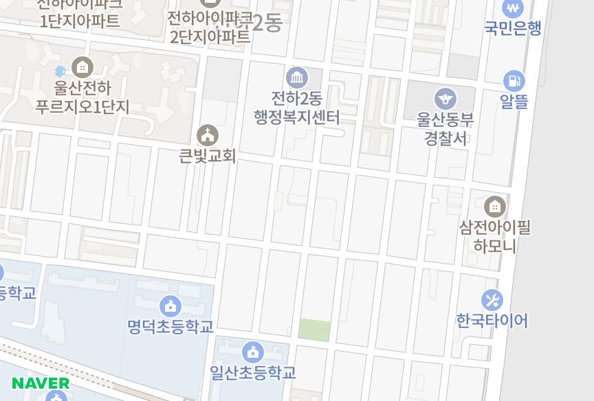 울산광역시 동구 전하동 홍일 위치·실거래 시세 지도