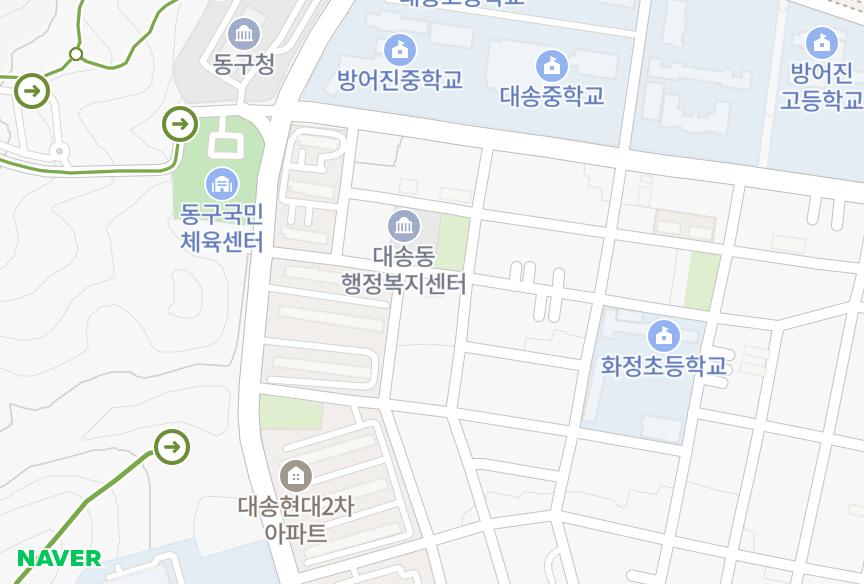 울산광역시 동구 화정동 르네상스빌 위치·실거래 시세 지도