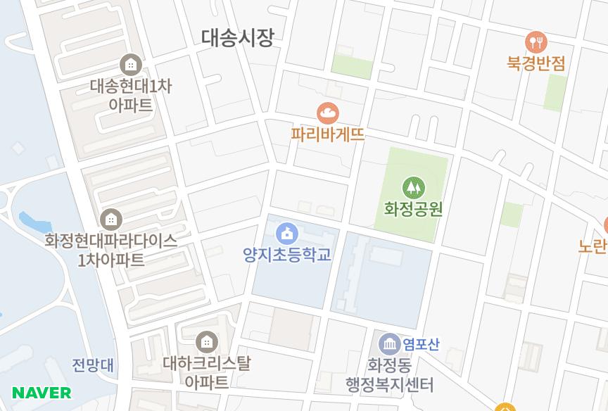 울산광역시 동구 화정동 다운12차 위치·실거래 시세 지도