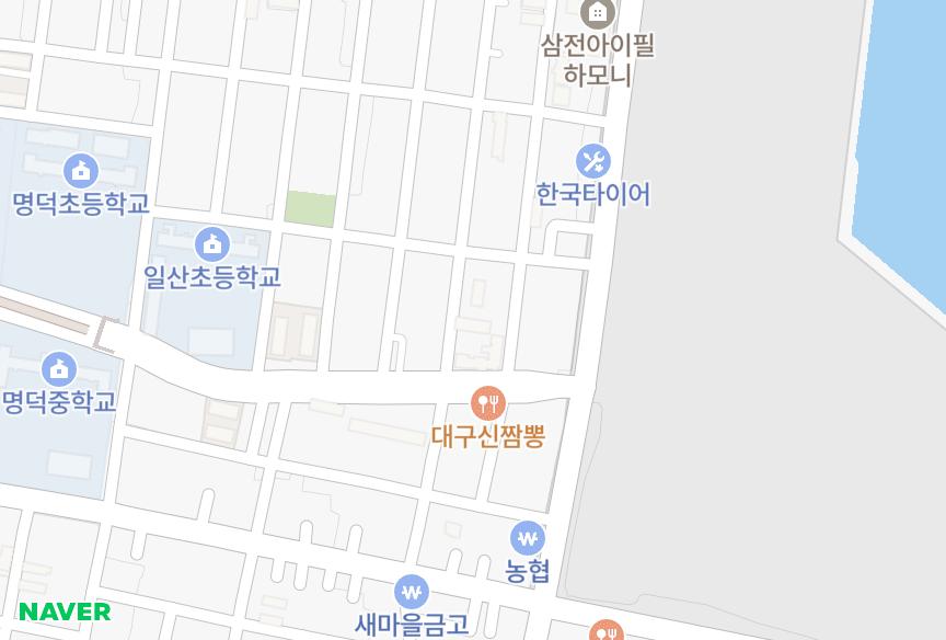 울산광역시 동구 일산동 삼성베스트빌리지 위치·실거래 시세 지도