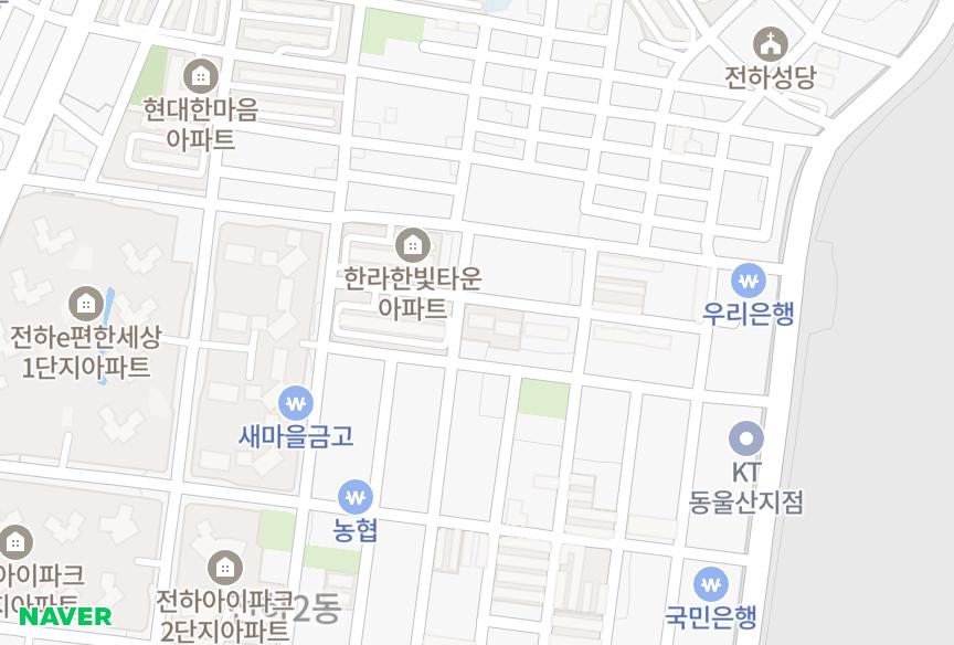 울산광역시 동구 전하동 처용빌라트A 위치·실거래 시세 지도