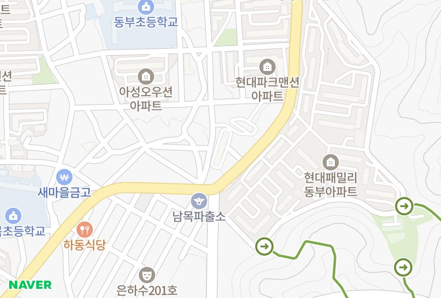 울산광역시 동구 동부동 삼성 위치·실거래 시세 지도