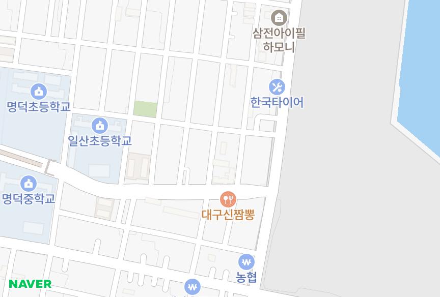 울산광역시 동구 일산동 명진파크빌3차-1차 위치·실거래 시세 지도