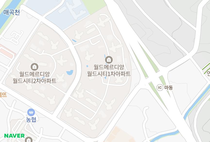 울산광역시 북구 매곡동 월드메르디앙월드시티 위치·실거래 시세 지도