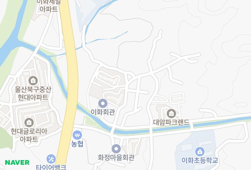 울산광역시 북구 중산동 대암훼밀리아파트(101동) 위치·실거래 시세 지도