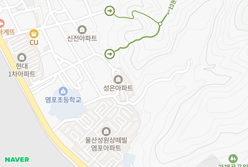 울산광역시 북구 염포동 성은 위치·실거래 시세 지도