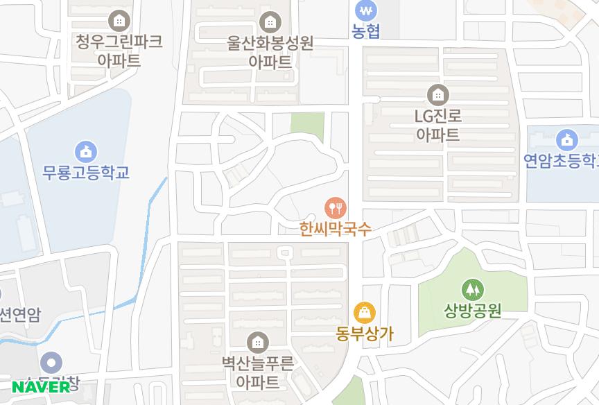 울산광역시 북구 연암동 모아베스트빌 위치·실거래 시세 지도