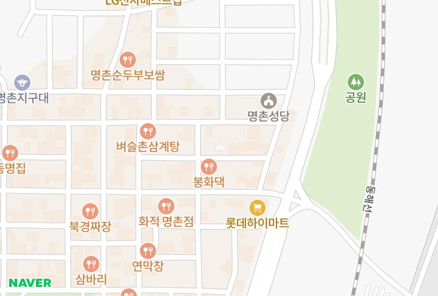 울산광역시 북구 명촌동 파크OCO 위치·실거래 시세 지도