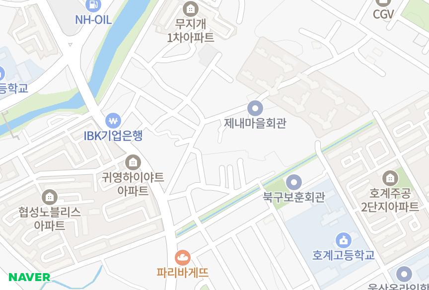 울산광역시 북구 신천동 그린타운 위치·실거래 시세 지도