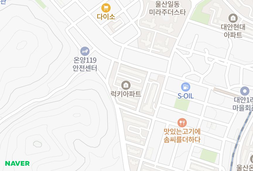 울산광역시 울주군 온양읍 대안리 남창럭키 위치·실거래 시세 지도