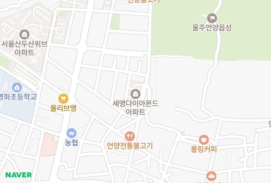 울산광역시 울주군 언양읍 서부리 세명다이아몬드 위치·실거래 시세 지도