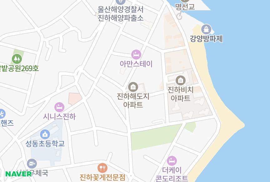 울산광역시 울주군 서생면 진하리 진하해도지 위치·실거래 시세 지도