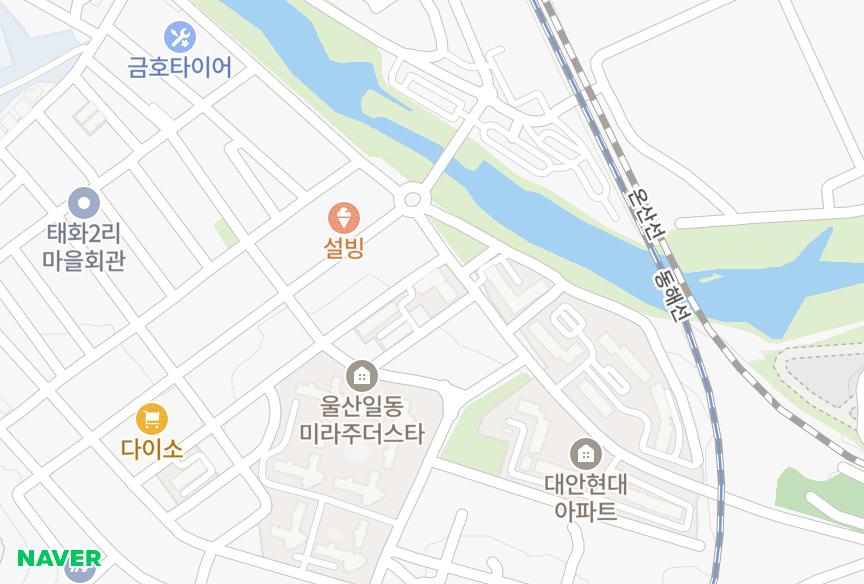 울산광역시 울주군 온양읍 대안리 석영타워 위치·실거래 시세 지도