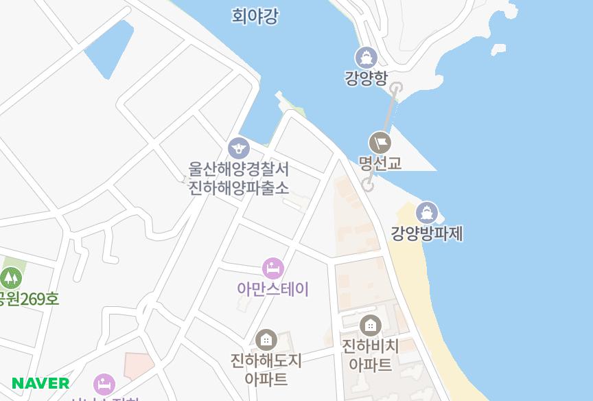 울산광역시 울주군 서생면 진하리 오션팰리스 위치·실거래 시세 지도