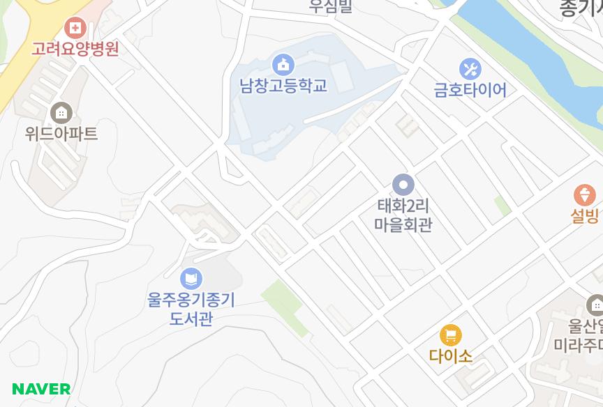 울산광역시 울주군 온양읍 운화리 동호그린파크 위치·실거래 시세 지도