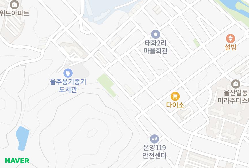 울산광역시 울주군 온양읍 운화리 태영그린 위치·실거래 시세 지도