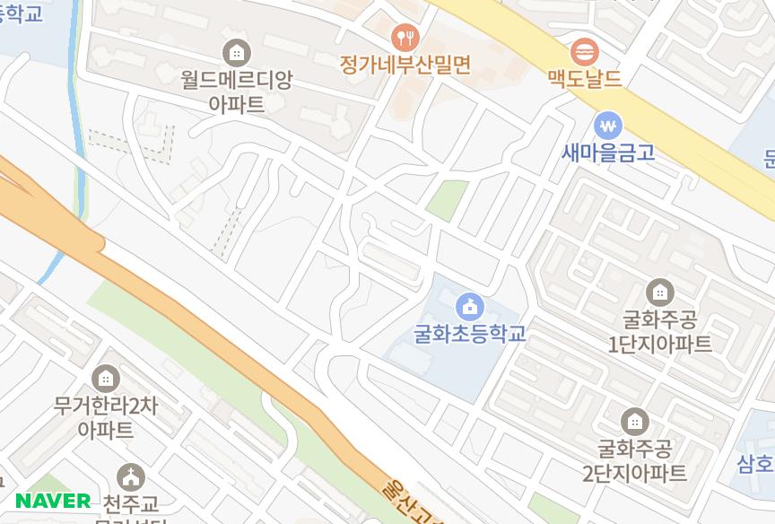 울산광역시 울주군 범서읍 굴화리 근훈스카이빌1차 위치·실거래 시세 지도