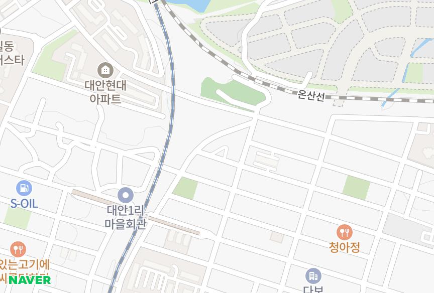 울산광역시 울주군 온양읍 대안리 휴림 위치·실거래 시세 지도