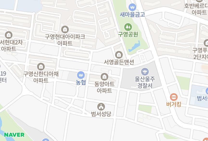 울산광역시 울주군 범서읍 구영리 구영더라이징 위치·실거래 시세 지도