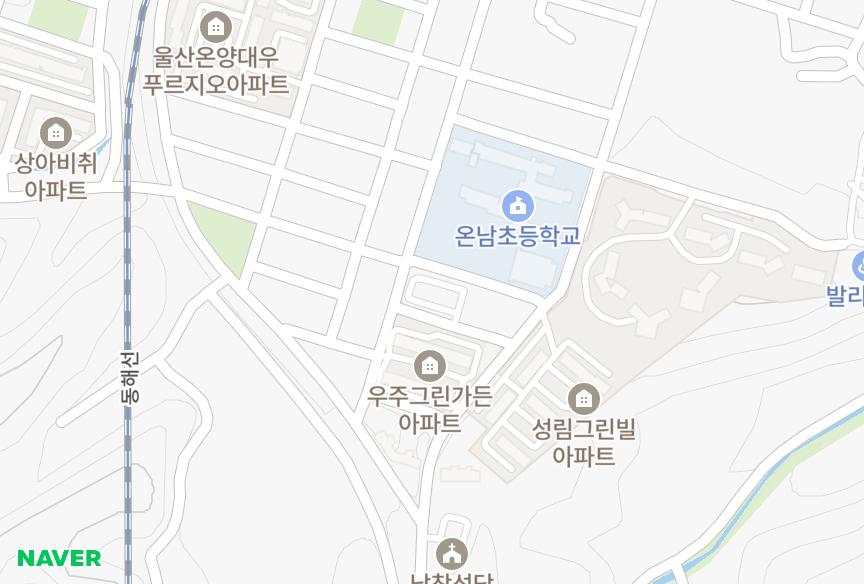 울산광역시 울주군 온양읍 대안리 솔베이사택 위치·실거래 시세 지도