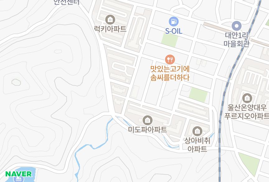 울산광역시 울주군 온양읍 대안리 더블리안 위치·실거래 시세 지도