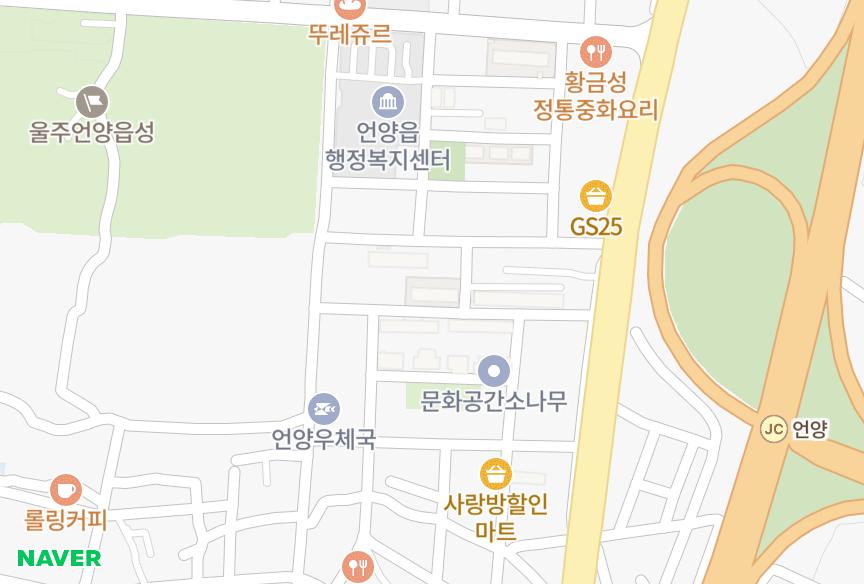 울산광역시 울주군 언양읍 동부리 태봉가든 위치·실거래 시세 지도