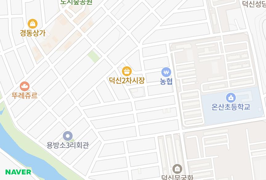 울산광역시 울주군 온산읍 덕신리 모던라이프빌 위치·실거래 시세 지도