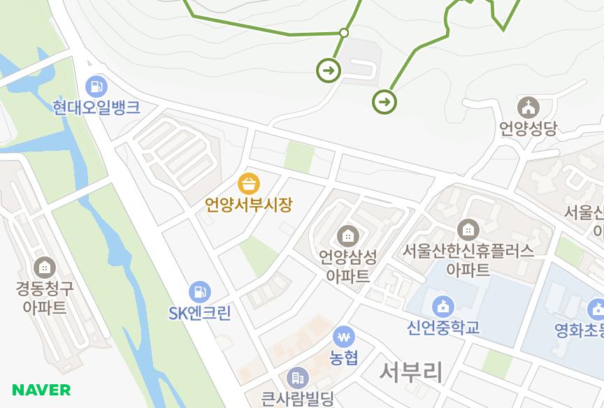 울산광역시 울주군 언양읍 서부리 근훈하나원룸 위치·실거래 시세 지도