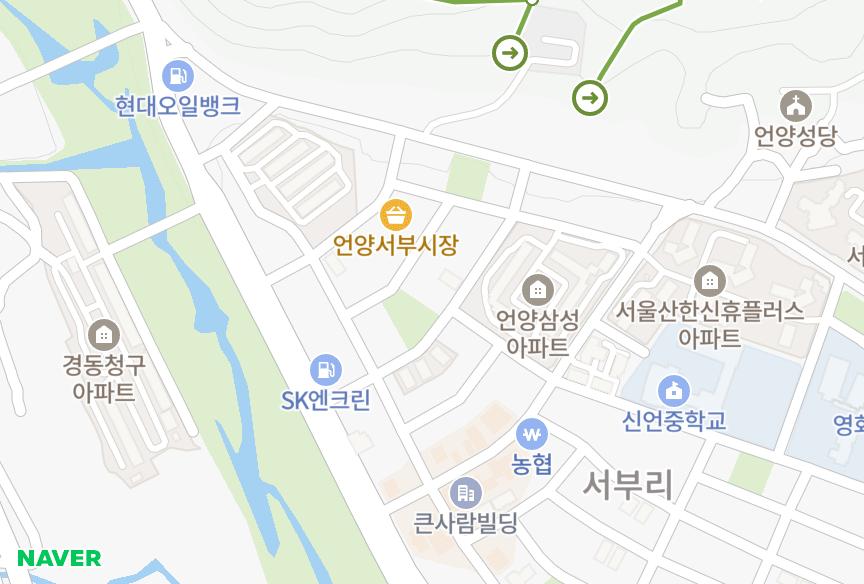 울산광역시 울주군 언양읍 서부리 언양신한빌리지 위치·실거래 시세 지도