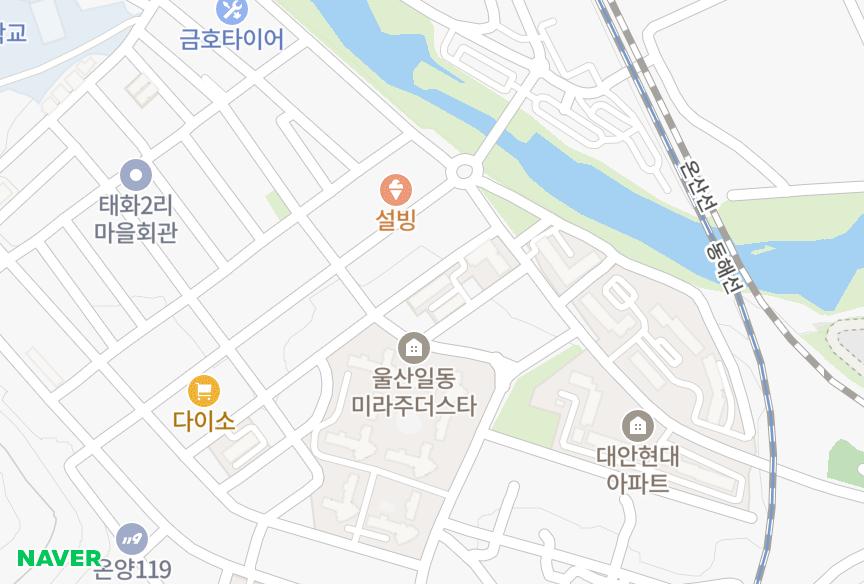 울산광역시 울주군 온양읍 대안리 웨일즈빌라트3차A 위치·실거래 시세 지도