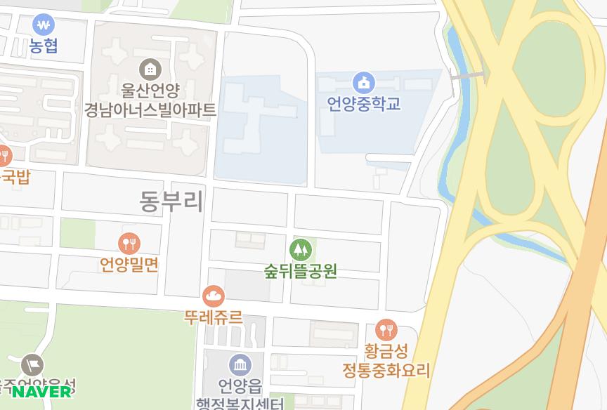 울산광역시 울주군 언양읍 동부리 동우빌라 위치·실거래 시세 지도