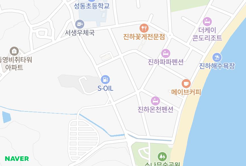 울산광역시 울주군 서생면 진하리 우정팰리스 위치·실거래 시세 지도