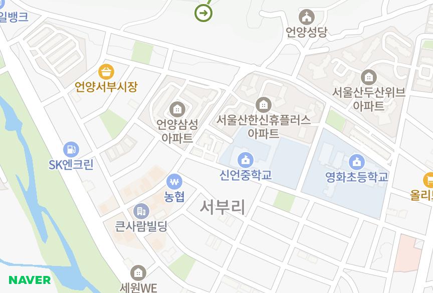 울산광역시 울주군 언양읍 서부리 유림빌리지 위치·실거래 시세 지도